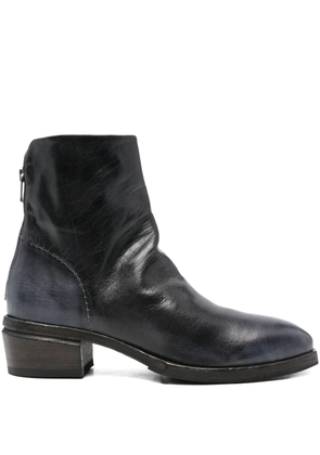 Shoto zip-detail leather boots - Black