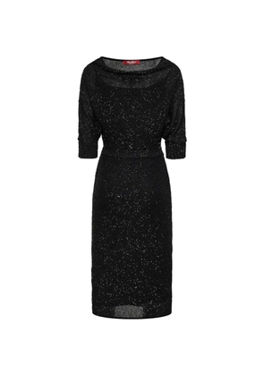 Max Mara sequin-embellishment midi dress - Black