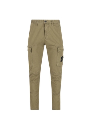 Stone Island logo-patch cargo pants - Green