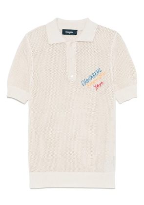 DSQUARED2 knit polo shirt - Neutrals