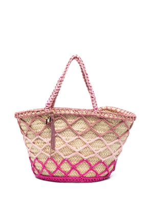 Rosantica large braided-rope tote bag - Neutrals