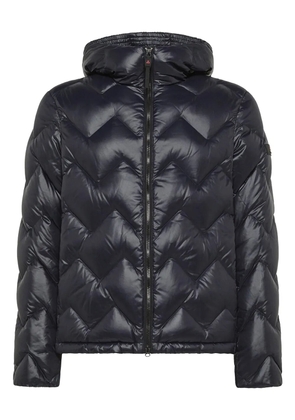 Peuterey chevron-quilted hooded jacket - Blue