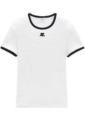 Courrèges Bumpy contrast T-shirt - White