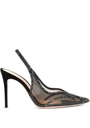 Gianvito Rossi 70mm Brenda embellished heeled pumps - Blue