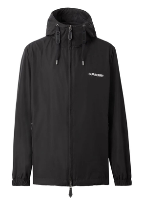 Burberry logo-print zip-fastening jacket - Black