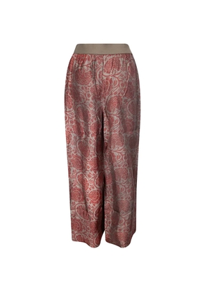 Uma Wang Pansy floral trousers - Red
