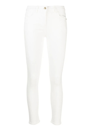 Patrizia Pepe logo-embellished skinny jeans - White