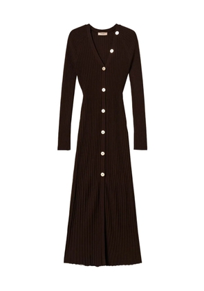 TWINSET rib-knit button cardigan dress - Brown