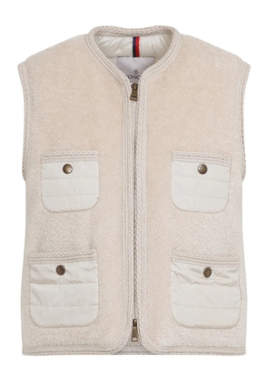 Moncler front-pocket zip-up gilet - Neutrals