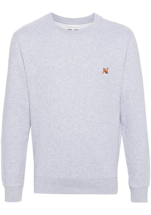 Maison Kitsuné logo-appliqué jersey sweatshirt - Grey
