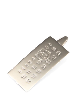MM6 Maison Margiela Numbers-engraved hairclip - Silver