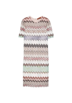 Missoni zigzag short-sleeve dress - Neutrals