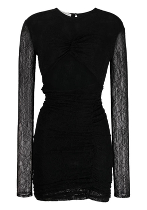 Philosophy Di Lorenzo Serafini Chantilly-lace ruched minidress - Black