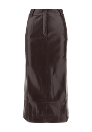 THE ANDAMANE concealed-fastening straight skirt - Brown