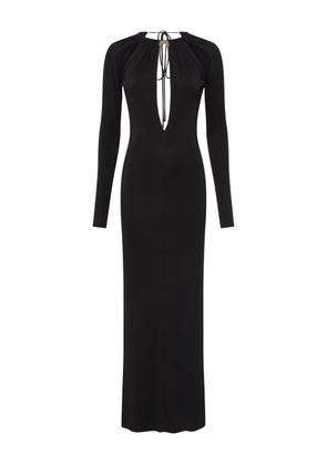 Marine Serre draped keyhole dress - Black