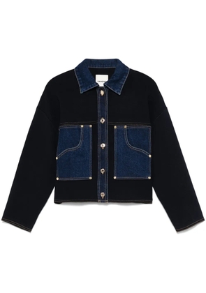 SANDRO layered denim cardigan - Blue