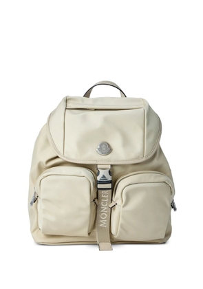 Moncler Trick buckle logo backpack - Neutrals