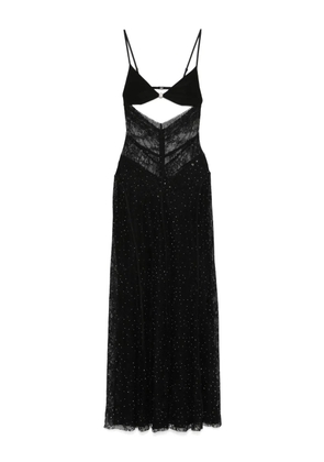 NISSA rhinestone-embellished dress - Black