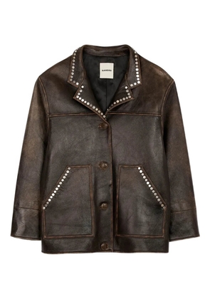 SANDRO leather jacket - Brown