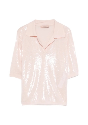 TWINSET sequin collared shirt - Pink