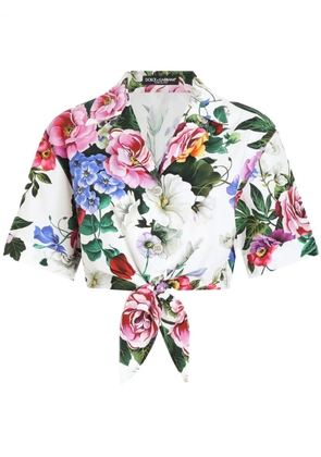 Dolce & Gabbana floral-print shirt - White