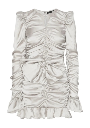 ROTATE BIRGER CHRISTENSEN bow ruffled mini dress - Silver