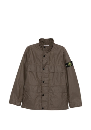 Stone Island waxed shirt jacket - Brown
