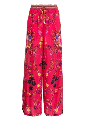 Camilla View From The Veil floral-print silk pants - Red