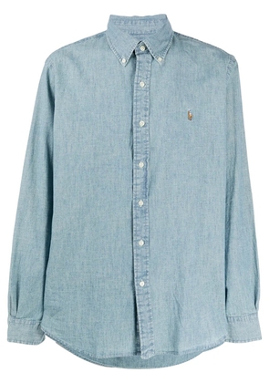 Polo Ralph Lauren logo-embroidered chambray shirt - Blue