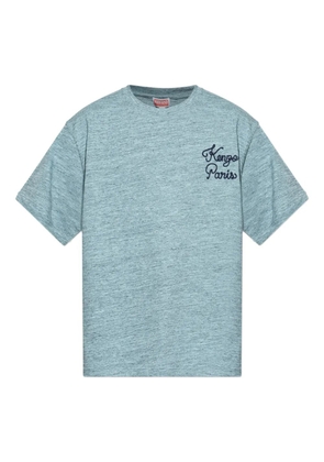 Kenzo Chainstitch logo-embroidered T-shirt - Blue
