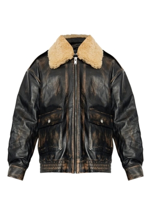 MISBHV shearling-collar pocket jacket - Black