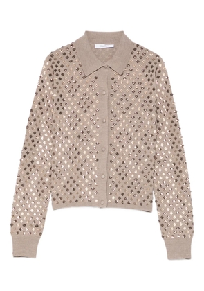 Max Mara Ragno sequin-embellished cardigan - Brown