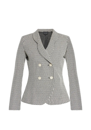 Emporio Armani houndstooth-pattern double-breasted jacket - Brown