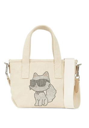 Karl Lagerfeld Ikon Choupette-motif tote bag - Neutrals