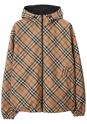 Burberry Vintage Check reversible zip-front hooded jacket - Brown