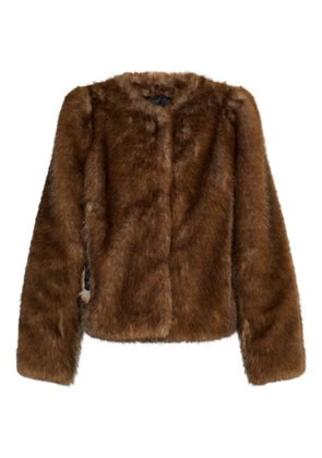 STAND STUDIO faux-fur jacket - Brown