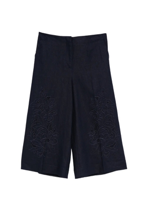 TWINSET floral-embroidered shorts - Blue