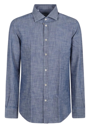 Eleventy button-down chambray shirt - Blue