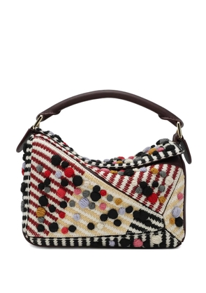 LOEWE small Puzzle striped tote bag - Neutrals