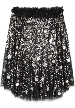 Needle & Thread Shooting Stars mini dress - Black