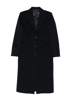 Blazé Milano curved-pockets buttoned single-breasted coat - Blue