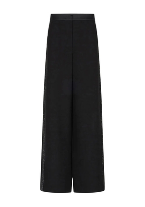 Giorgio Armani rhinestone-detail silk trousers - Black