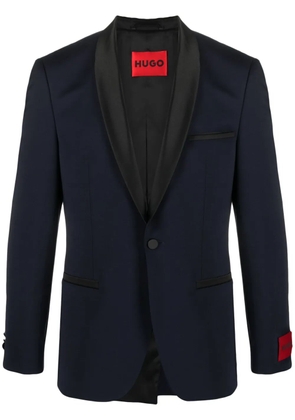 HUGO single-breasted tuxedo blazer - Blue
