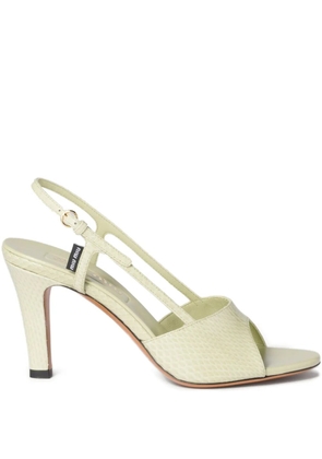 Miu Miu slingback leather sandals - Green
