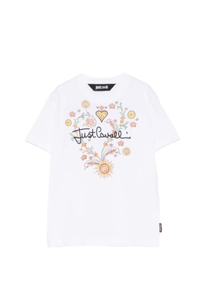 Just Cavalli floral-print T-shirt - White