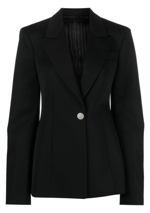 The Attico single-breasted virgin wool blazer - Black