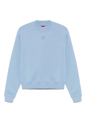 HUGO stacked logo-embroidered sweatshirt - Blue