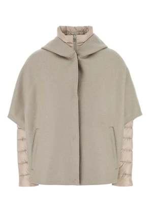 Herno cape-style padded jacket - Neutrals