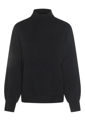 Malo high-neck balloon-sleeve sweater - Black