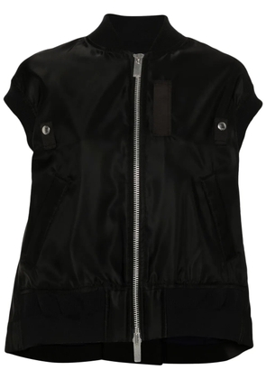 sacai textured pleated gilet - Black